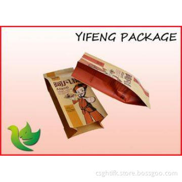Side Gusset Custom Printing Kraft Paper Bag For Food Packag
